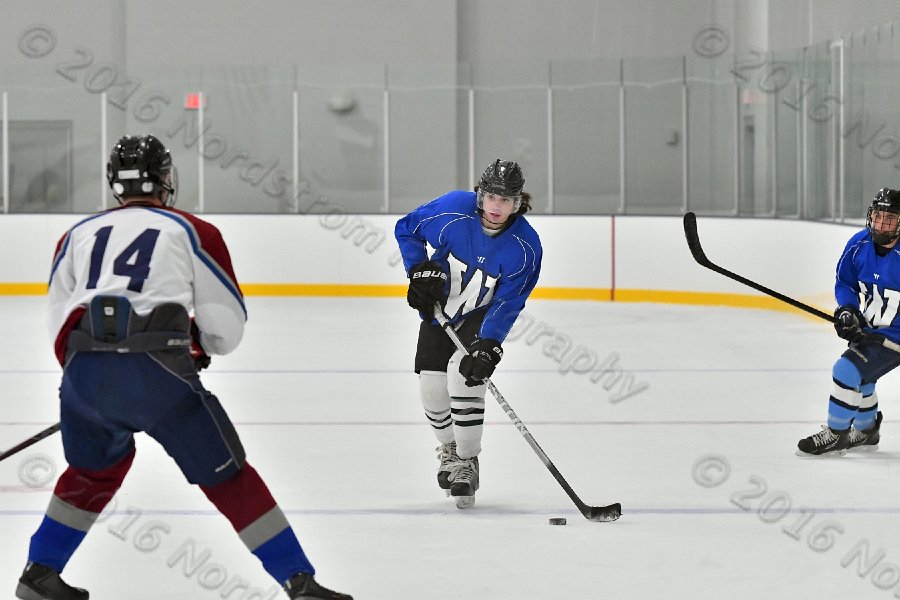 Wheaton College Men\'s Ice Hockey vs Middlesex Community College. - Photo By: KEITH NORDSTROM